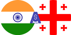 Exchange rate Indian Rupee to Georgian Lari